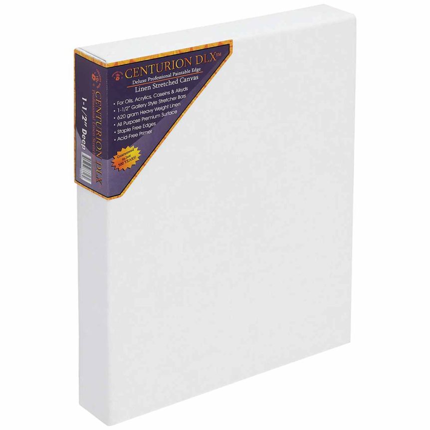 Centurion DLX Acrylic Primed Linen Canvas 9"x12", 1-1/2" Deep