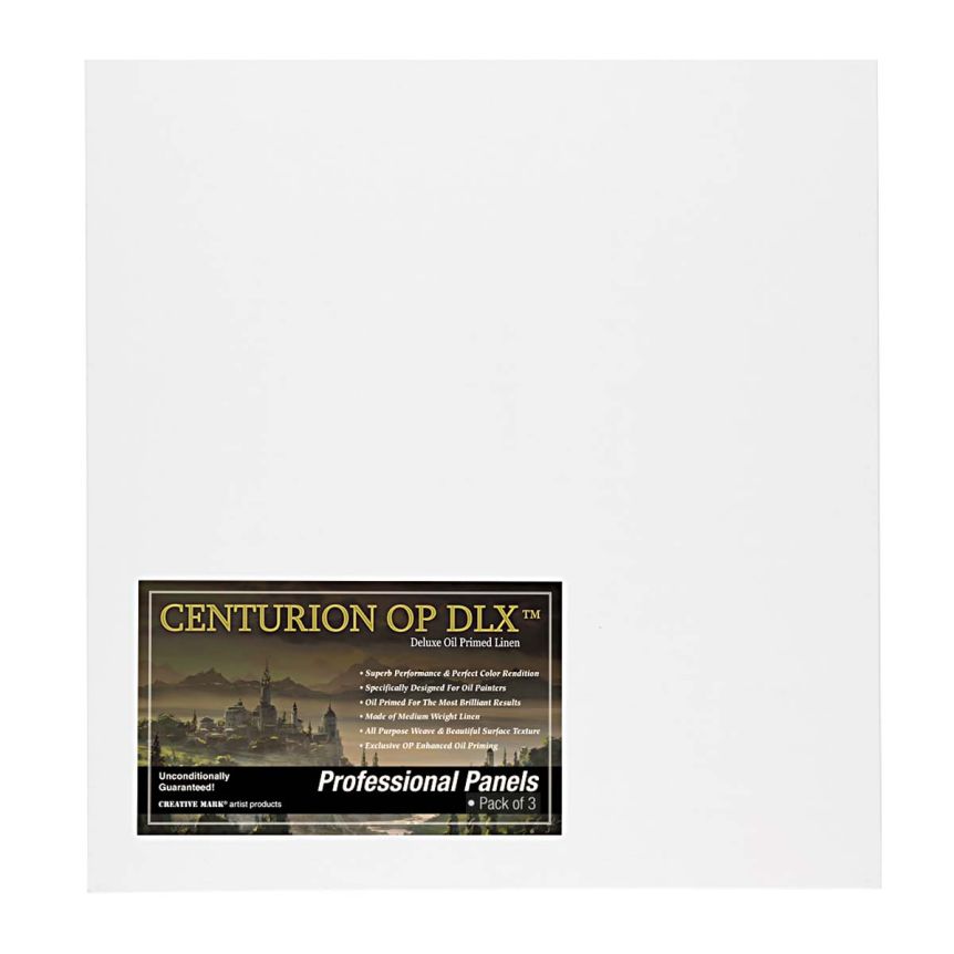 Centurion Deluxe Oil Primed Archival Linen Panel - 18" x 18" (Pack of 3)