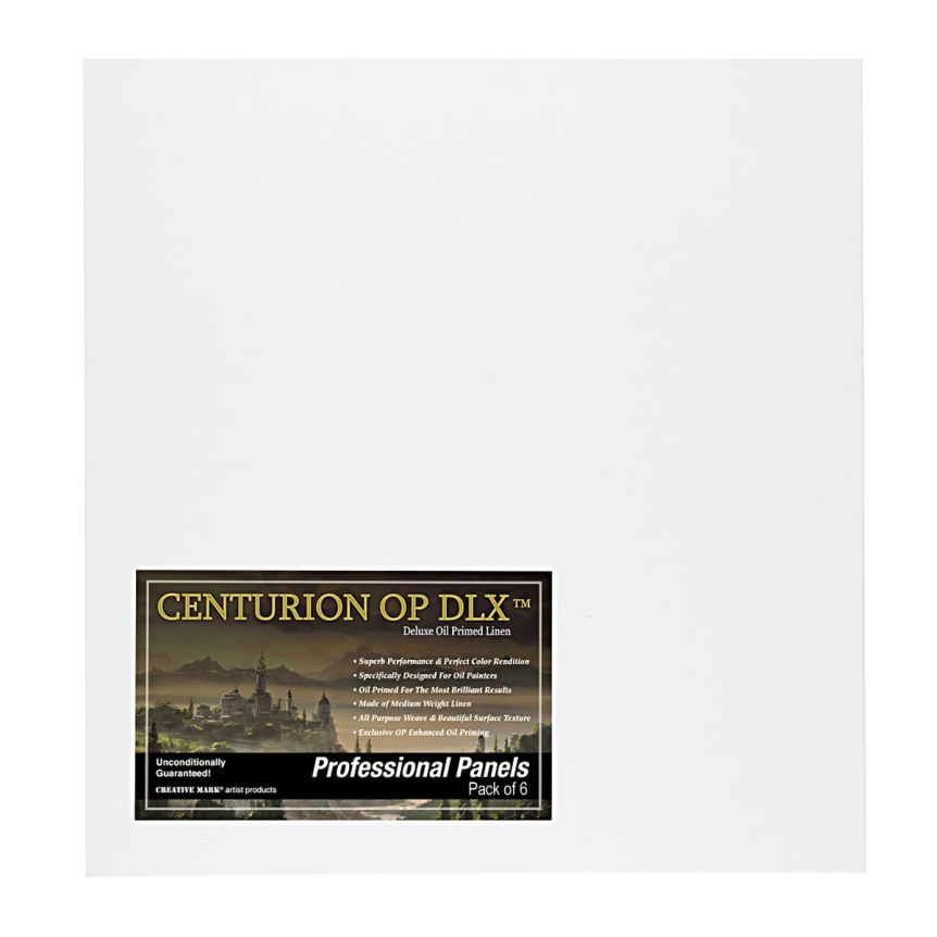 Centurion Deluxe Oil Primed Archival Linen Panel - 8" x 8" (Pack of 6)