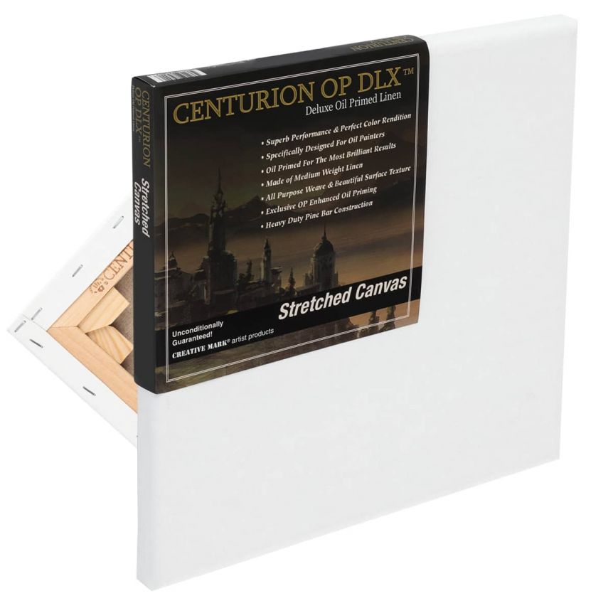 Centurion Deluxe Oil Primed Linen Stretched Canvas - 10"x10", .67" Deep