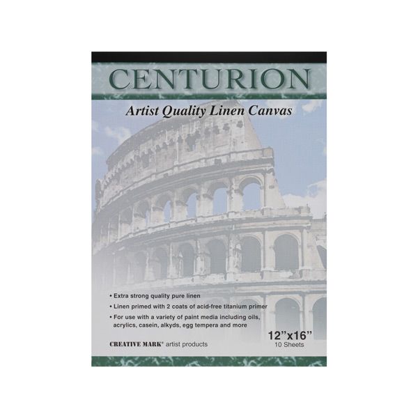 Centurion Linen Canvas Pad 12x16" 10 Sheets , 11oz Acrylic Primed