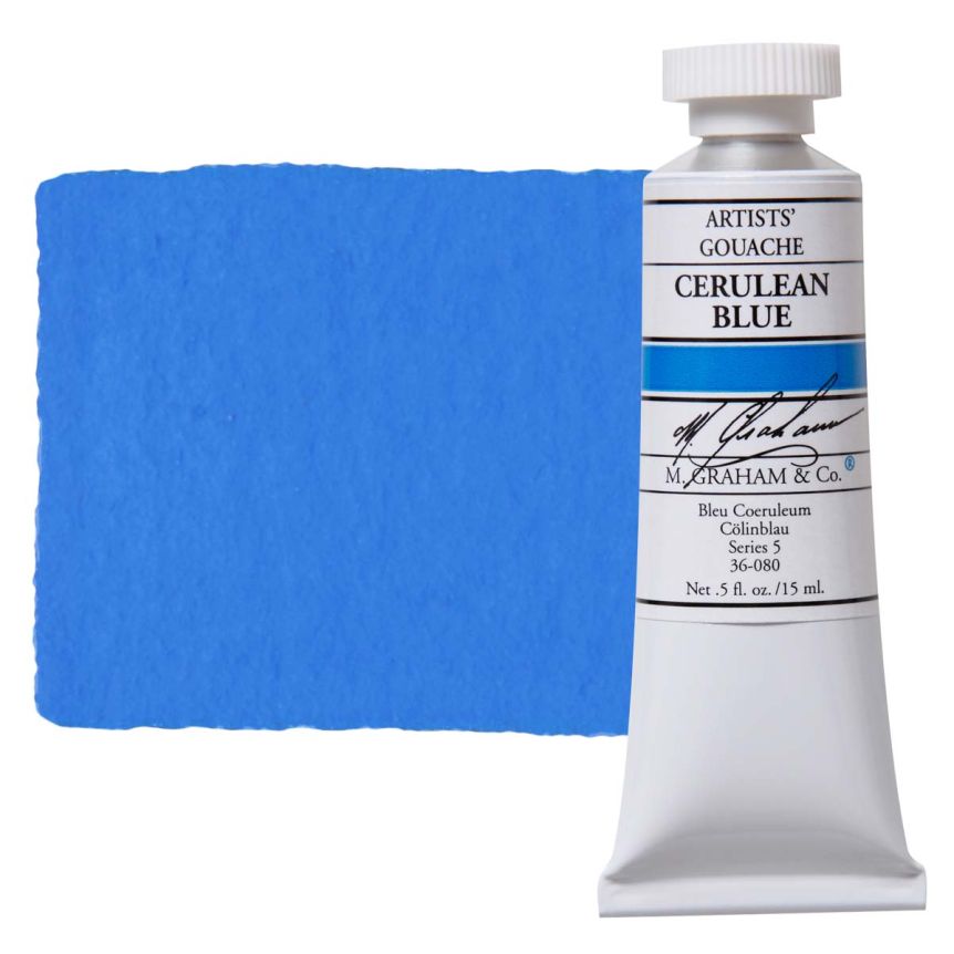 M. Graham Artists Gouache 15ml - Cerulean Blue