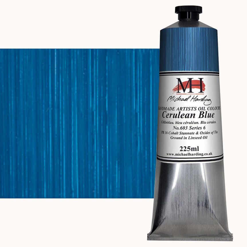 Michael Harding Oil Color - Cerulean Blue, 225ml Tube