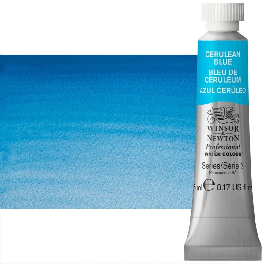 Winsor & Newton Professional Watercolor - Cerulean Blue, 5ml Tube