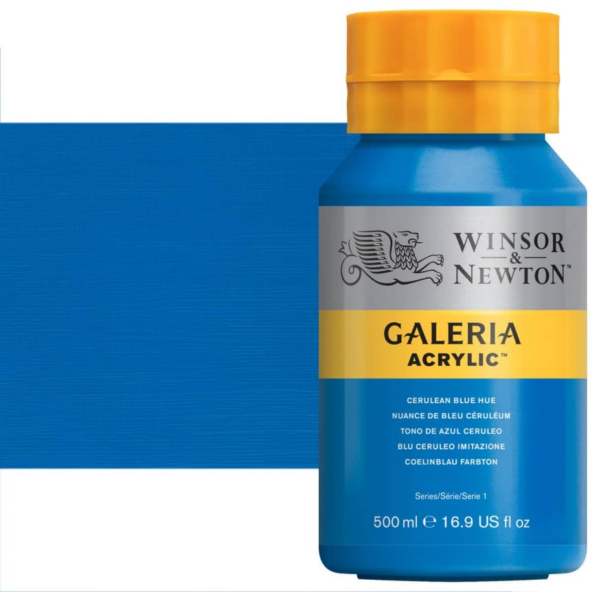 Winsor & Newton Galeria Flow Acrylic - Cerulean Blue Hue, 500ml