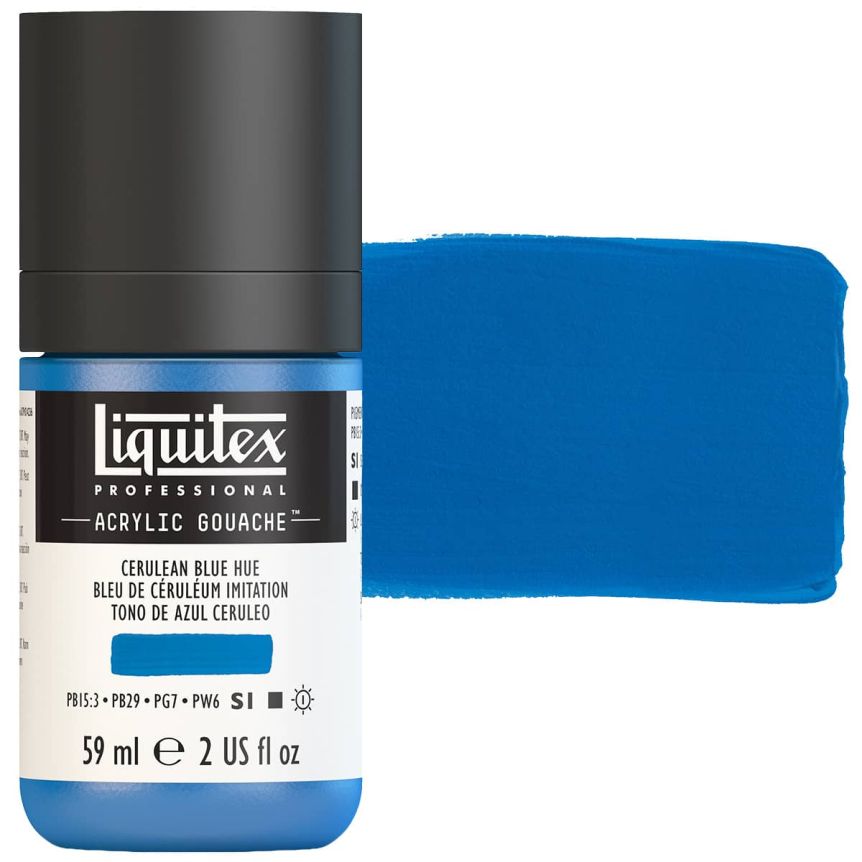 Liquitex Professional Acrylic Gouache - Cerulean Blue Hue, 2oz Bottle