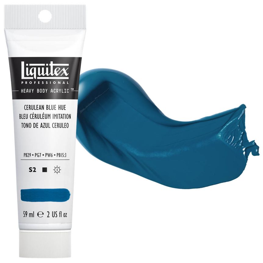 Liquitex Heavy Body Acrylic - Cerulean Blue Hue, 2oz Tube