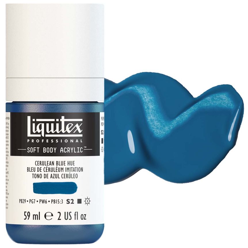 Liquitex Professional Soft Body Acrylic - Cerulean Blue Hue, 2oz Bottle