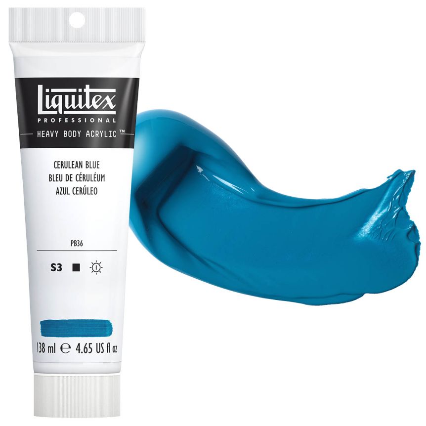 Liquitex Heavy Body Acrylic - Cerulean Blue, 4.65oz Tube