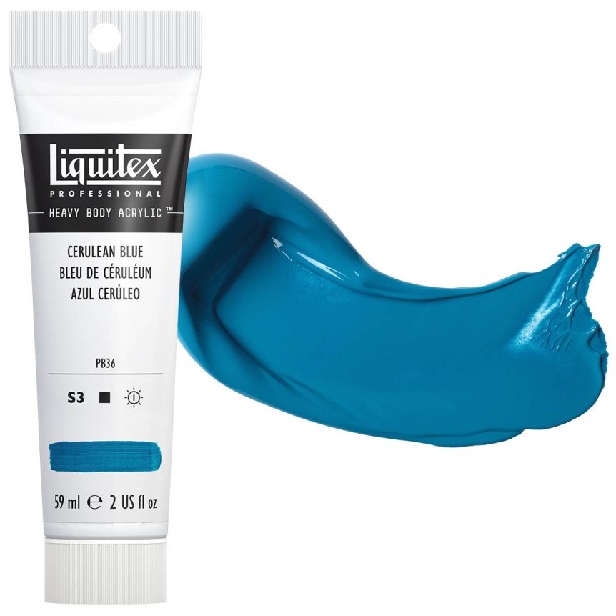 Liquitex Heavy Body Acrylic - Cerulean Blue, 2oz Tube