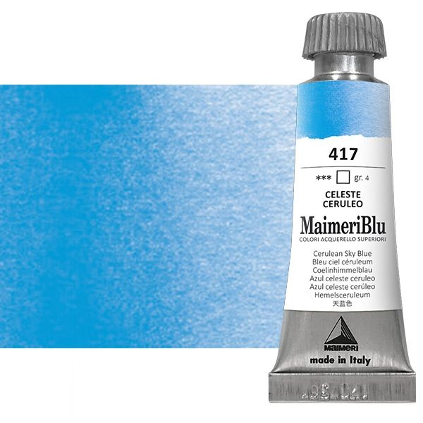 Maimeri-Blu Superior Watercolor - Cerulean Sky Blue, 12ml