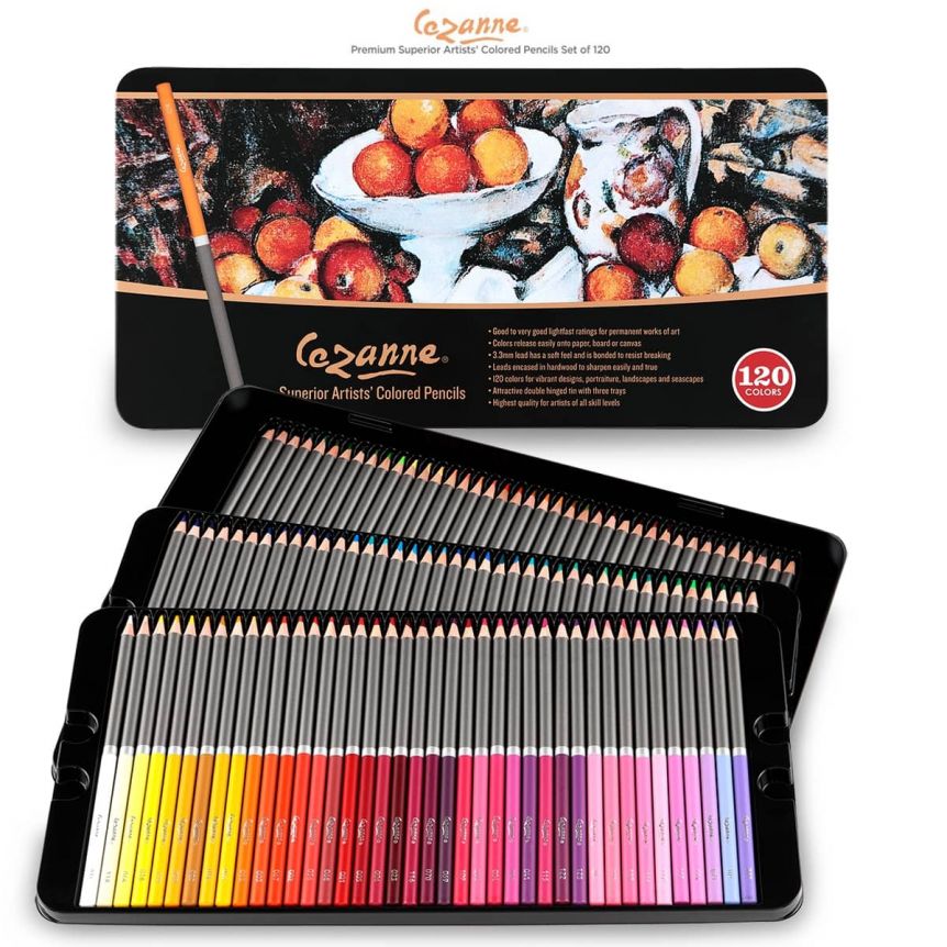 Set of 72 Thick Core Pencils for a Smooth Color Vibrant Artist Pencils for Beginners & Pro Artists with Metal Box LOBKIN Colored Pencils,Professional Soft 