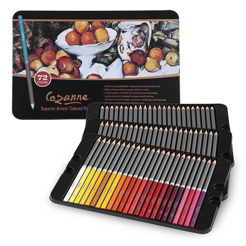 Cezanne Professional Colored Pencils 72ct Tin Set