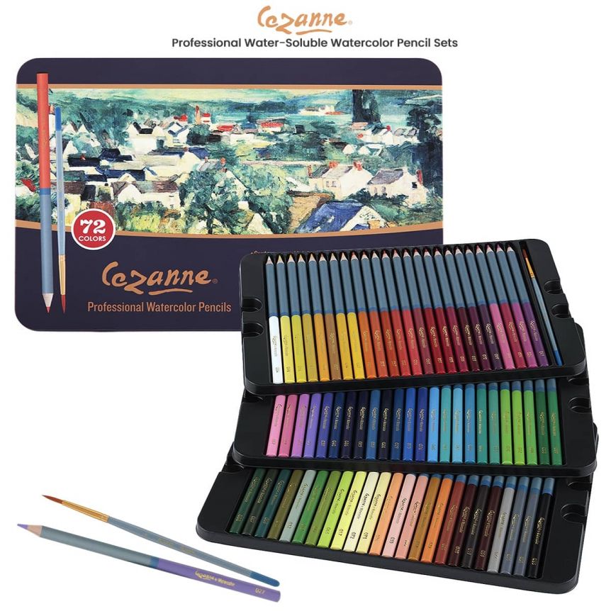 Creative Mark Cezanne 72ct Watercolor Pencils + Mimik Synthetic S