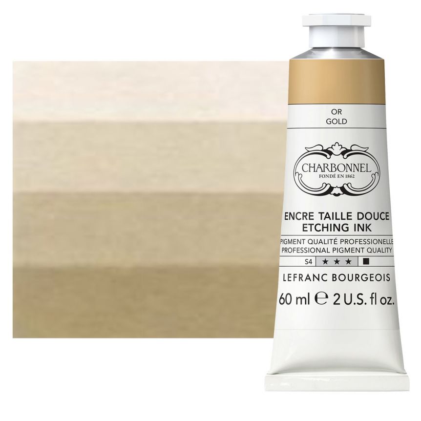 Charbonnel Etching Ink - Gold, 60ml Tube