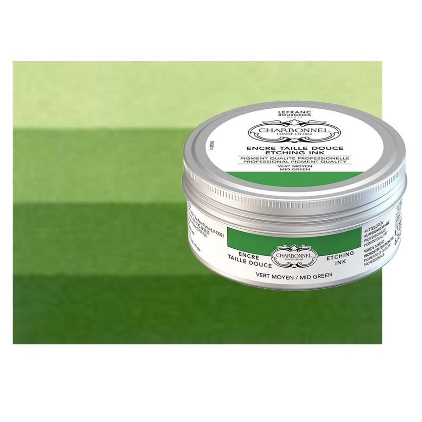 Charbonnel Etching Ink - Mid Green, 200ml Can