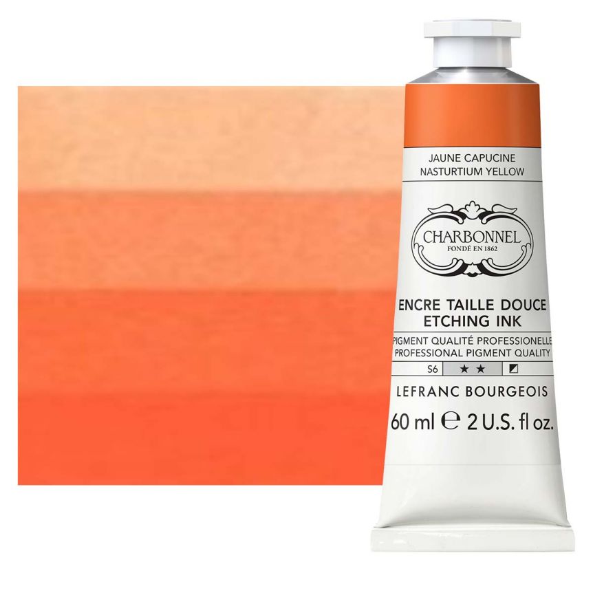 Charbonnel Etching Ink - Nasturtium Yellow, 60ml Tube
