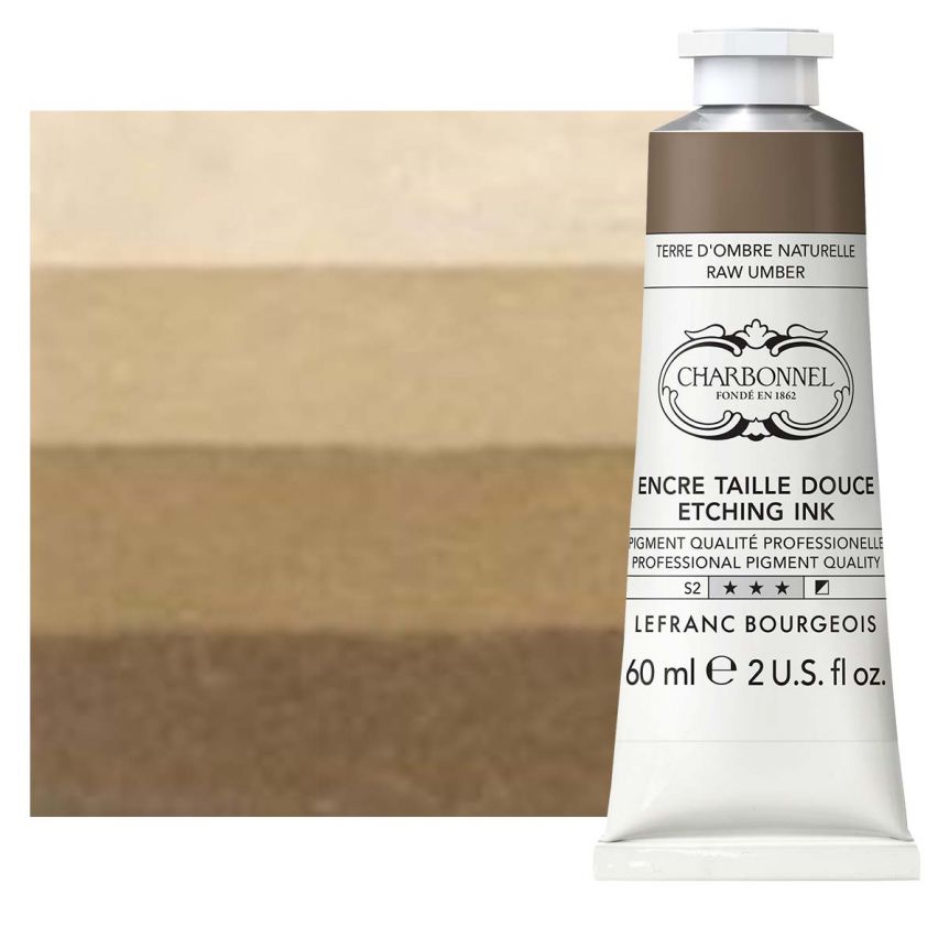 Charbonnel Etching Ink - Raw Umber, 60ml Tube