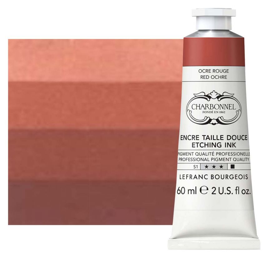 Charbonnel Etching Ink - Red Ochre, 60ml Tube