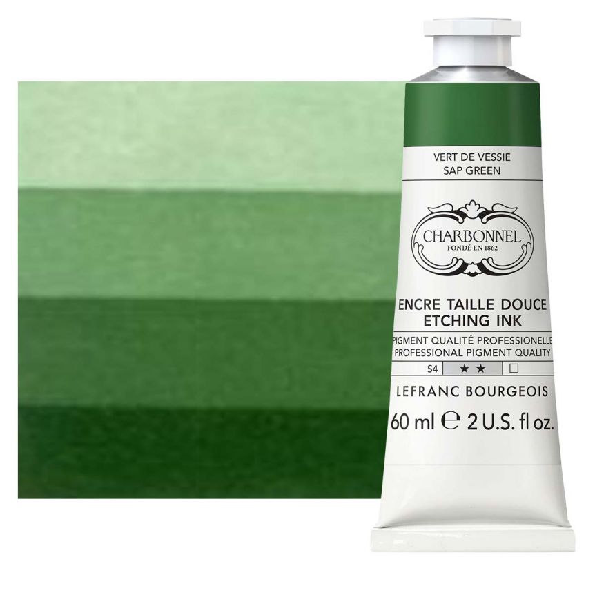 Charbonnel Etching Ink - Sap Green, 60ml Tube