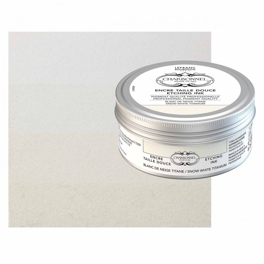 Charbonnel Etching Ink - Snow White Titanium (T1), 200ml Can