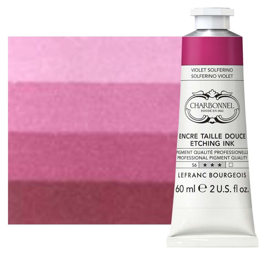 Charbonnel Etching Ink - Solferino Violet, 60ml Tube