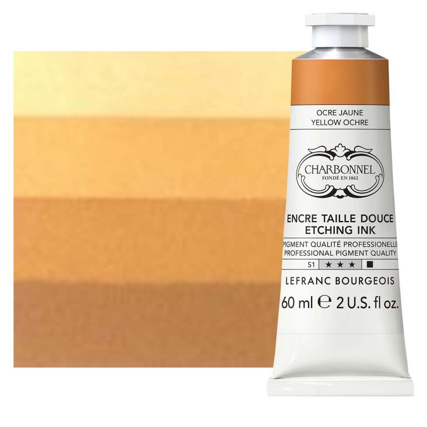 Charbonnel Etching Ink - Yellow Ochre, 60ml Tube