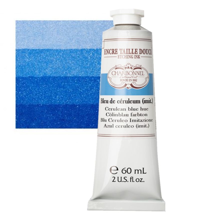 Charbonnel Etching Ink Cerulean Blue, 60ml Tube Jerry's Artarama