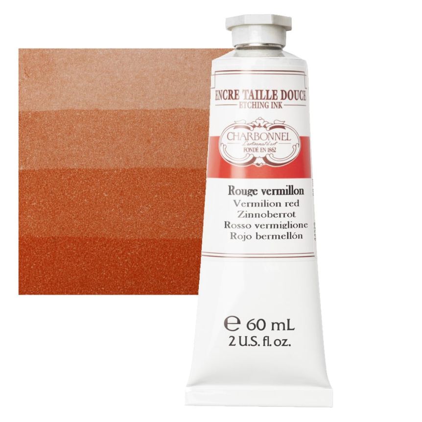 Charbonnel Etching Ink Vermilion Red, 60ml Tube Jerry's Artarama