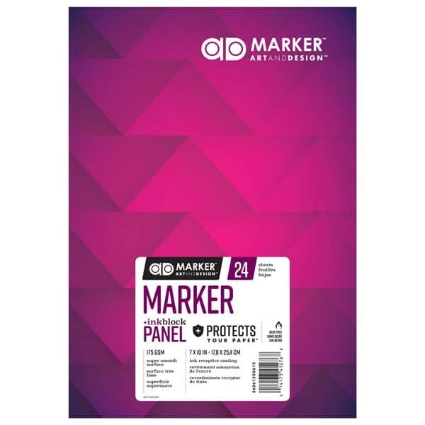 Chartpak 175 GSM AD Marker Ink Block Panel Pad 7x10in, 24 Sheet