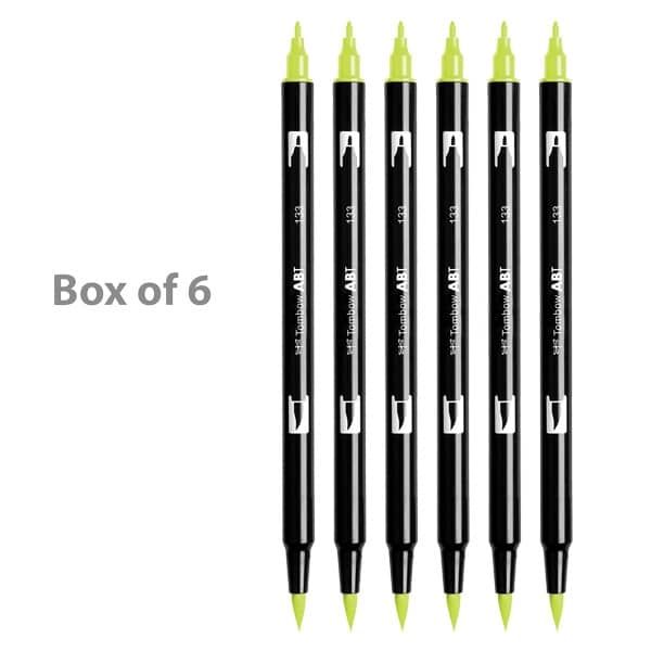 Tombow Dual Brush Pens Box of 6 Chartreuse