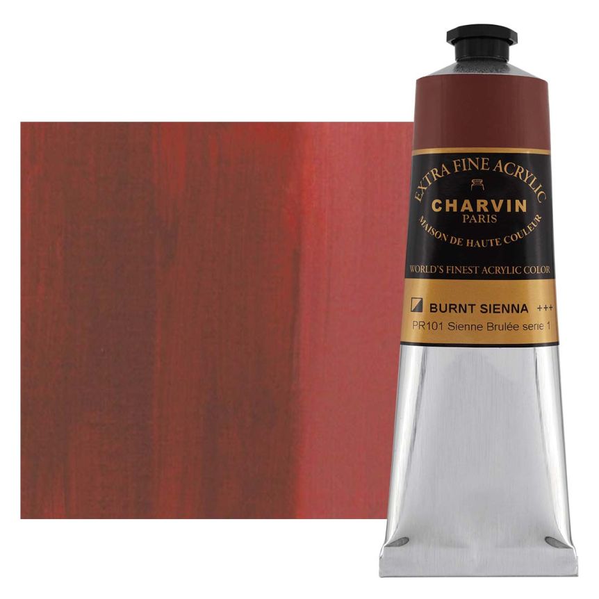 Charvin Extra-Fine Artists Acrylic - Burnt Sienna, 150ml