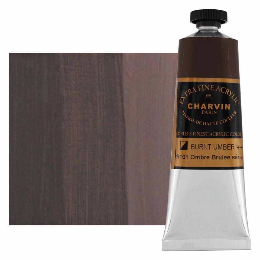Charvin Extra-Fine Artists Acrylic - Burnt Umber, 150ml