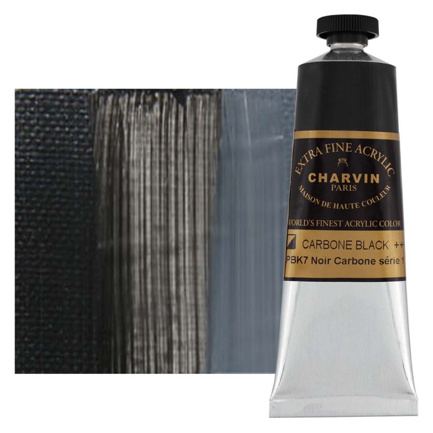 Charvin Extra-Fine Artists Acrylic - Carbon Black

