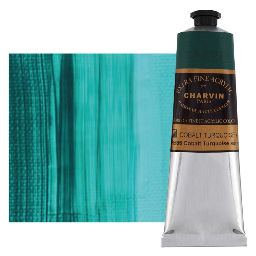 Charvin Extra-Fine Artists Acrylic - Cobalt Turquoise, 150ml