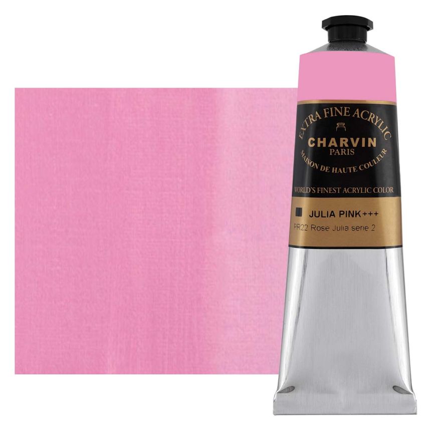 Charvin Extra-Fine Artists Acrylic - Julia Pink, 150ml