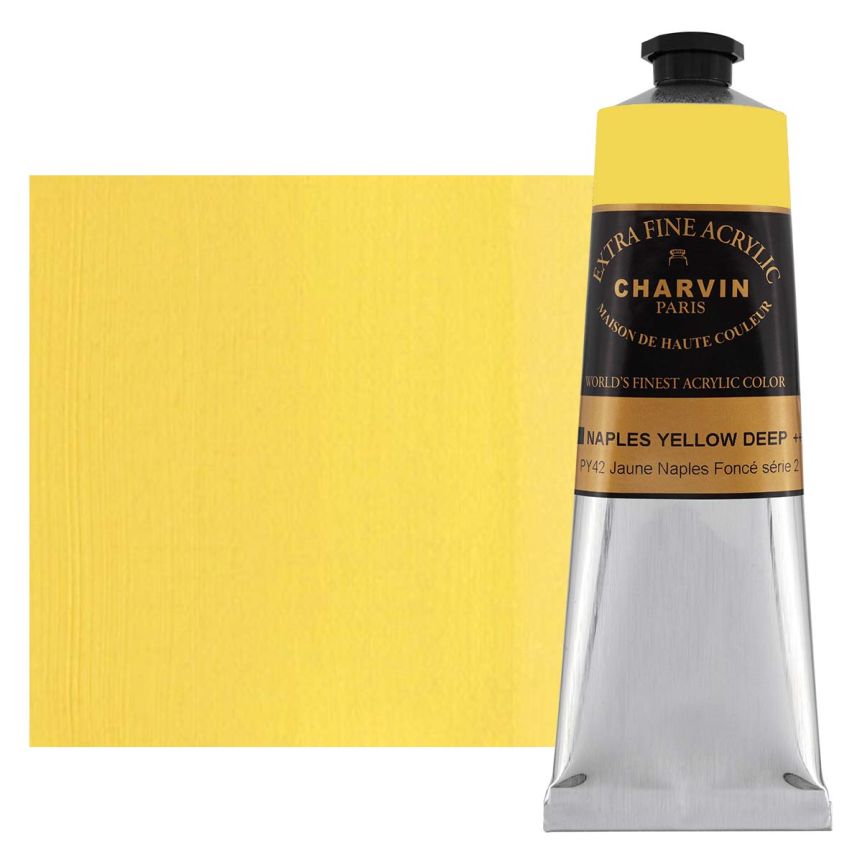 Charvin Extra-Fine Artists Acrylic - Naples Yellow Deep, 150ml