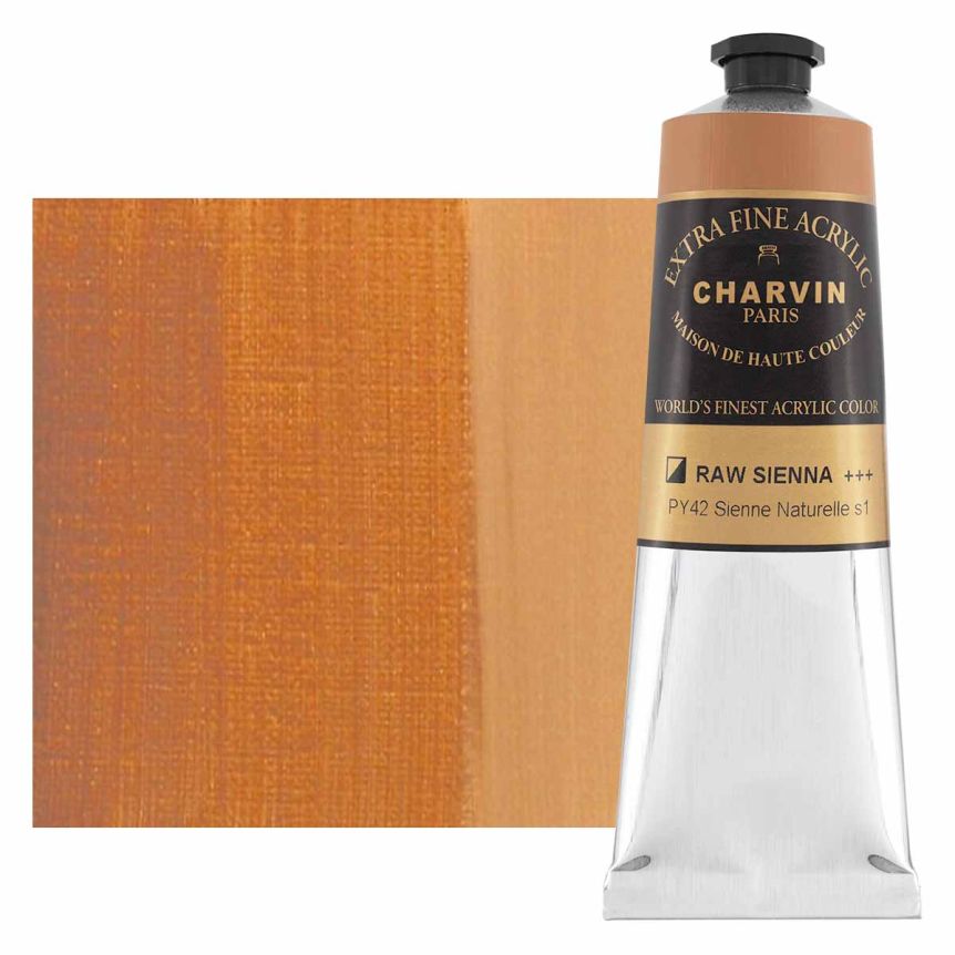 Charvin Extra-Fine Artists Acrylic - Raw Sienna, 150ml