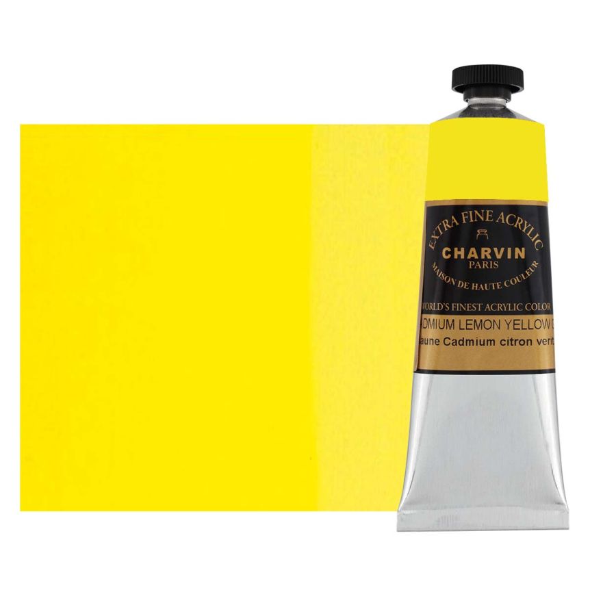 Charvin Extra-Fine Artists Acrylic - Cadmium Lemon Yellow Genuine, 60ml