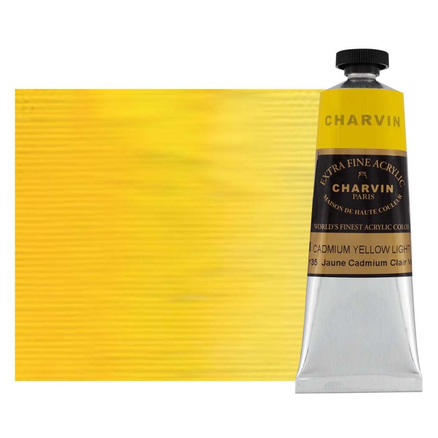 Charvin ExtraFine Artists Acrylic Cadmium Yellow Light Genuine, 60ml Jerry's Artarama