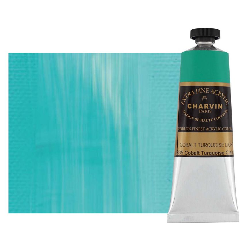 Charvin Extra-Fine Artists Acrylic - Cobalt Turquoise Light