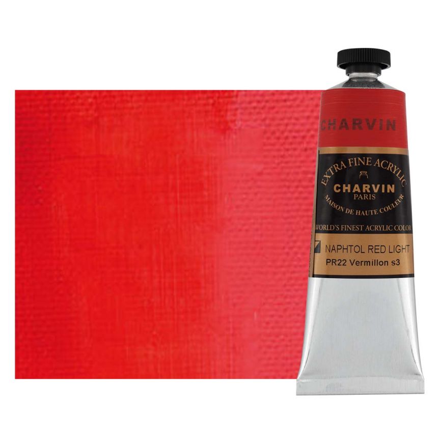 Charvin Extra-Fine Artists Acrylic - Naphthol Red Light