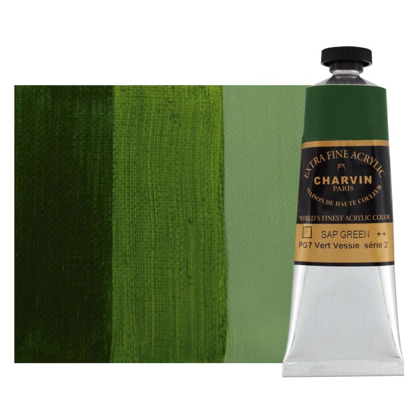 Charvin Extra-Fine Artists Acrylic - Sap Green, 60ml