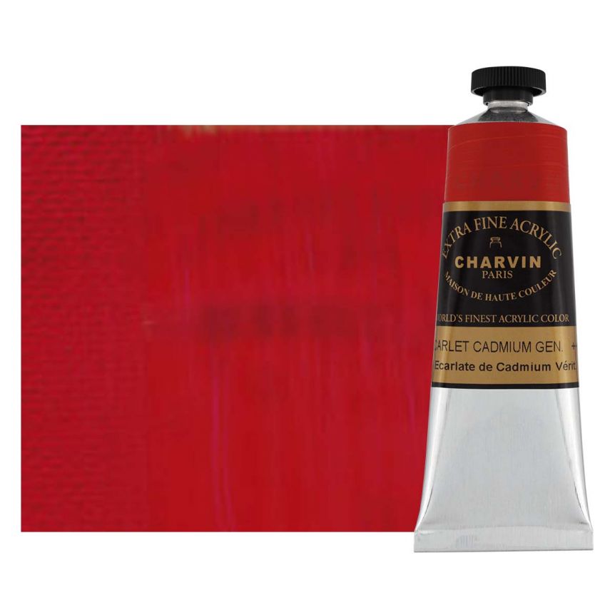 Charvin Extra-Fine Artists Acrylic - Cadmium Scarlet Genuine