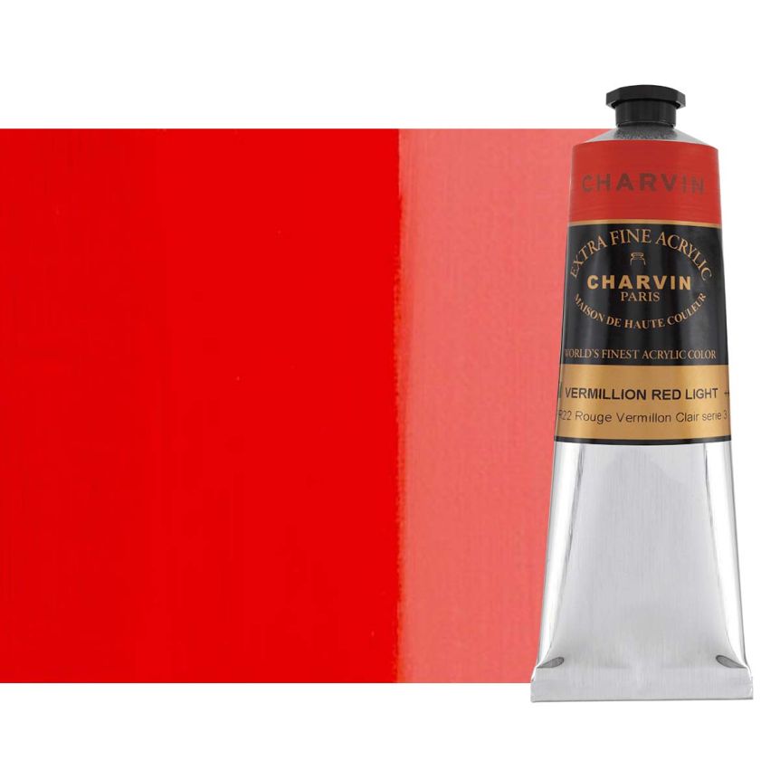 Charvin Extra-Fine Artists Acrylic - Vermillion Red Light, 60ml