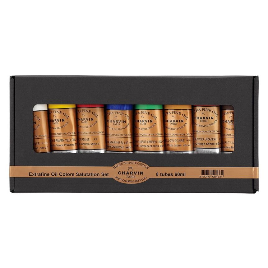 Charvin Extra Fine Oil Color Salutation Set of 8 60 ml Tubes - Assorted Colors
