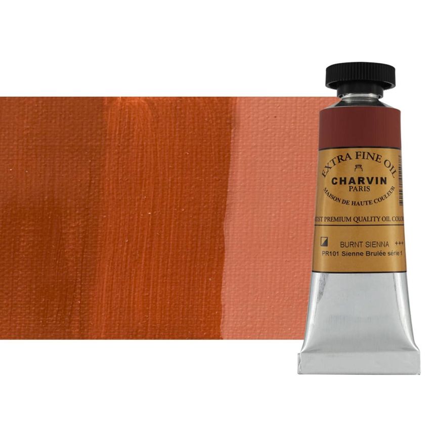 Burnt Sienna 20 ml - Charvin Professional Oil Paint Extra Fine