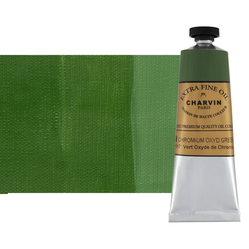 Charvin Oil Chrome Oxide Green ExtraFine 60ml Paint Jerry's Artarama