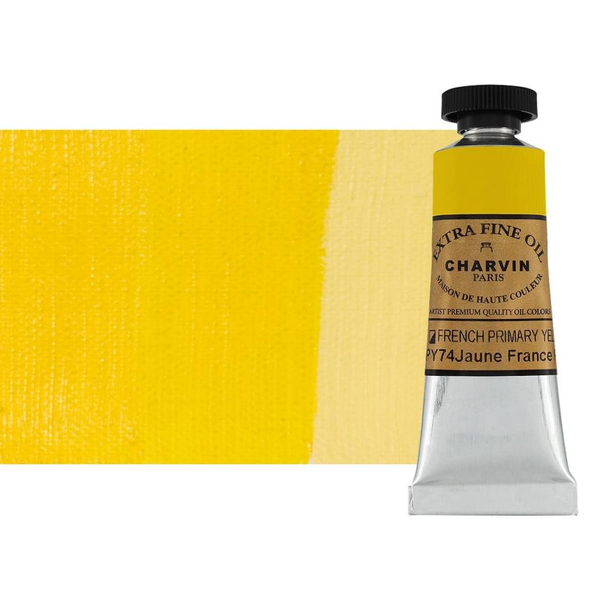 French Yellow Primary 20 ml - Charvin Professional Oil Paint Extra Fine