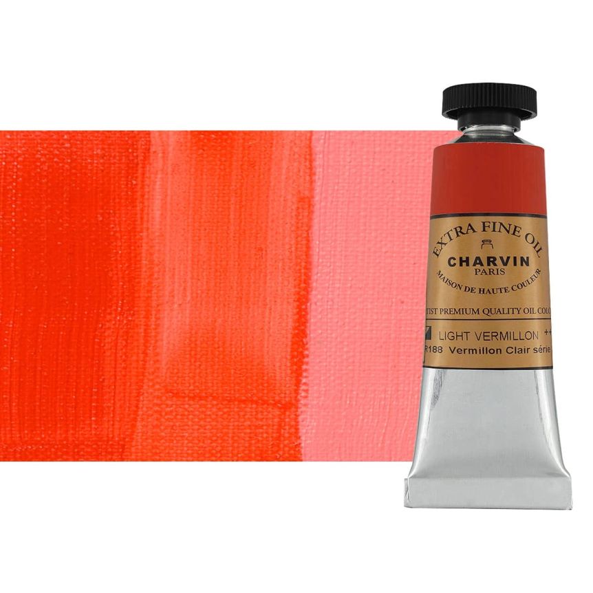 Vermillion Light 20 ml - Charvin Professional Oil Paint Extra Fine